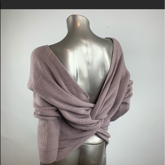 O&O twist back mauve sweater - Picture 6 of 8